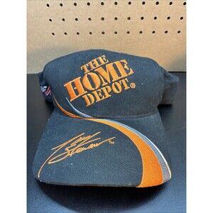Nascar The Home Depot #20 Tony Stewart Snapback Hat Joe Gibbs Racing Black Cap